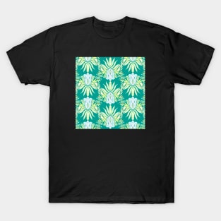 Green tone watercolor pattern. T-Shirt